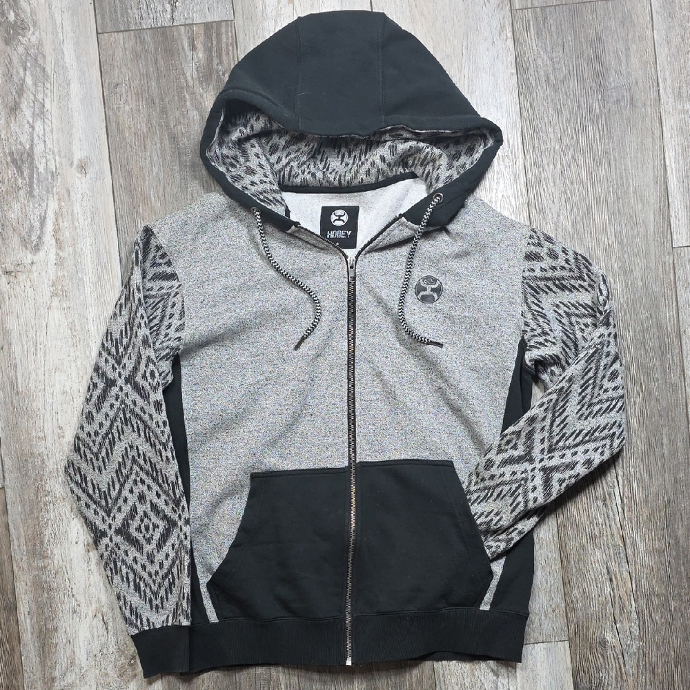Hooey | Mens Santa Fe Aztec Zip-up, Cotton Blend Hoodie
